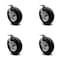 Service Caster 12 Inch Black Pneumatic Wheel Swivel Casters with Bolt Swivel Locks Set SCC SCC-100S3506-PNB-BSL-4 - alternate 1